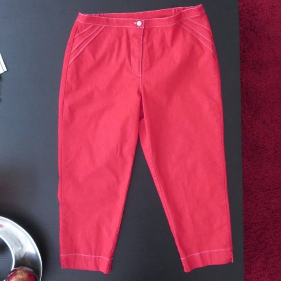 Joan Rivers Jeans Retro Joan Rivers Red Chambray High Rise Loose